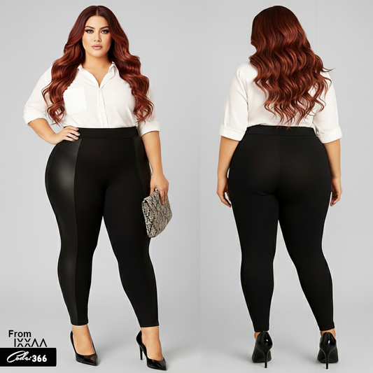 بنطلون مطعم بالجلد